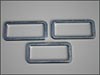 H3 Chrome Logo Surround Set (3 pieces) - Close Up