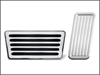 Chrome Billet Aluminum Pedal Set - Close Up