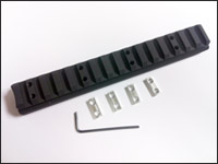 Hi-Tech's KSG Extended Lower Billet Picatinny Rail - Black Finish
