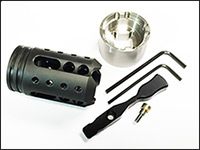 Hi-Tech's Defender Muzzle Brake, Nut Remover Tool & Extended Tube Position Arm (Gen2+) Combo pack